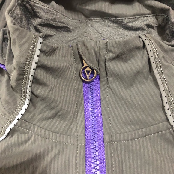Gray and purple Iviiva thin wind breaker - Picture 3 of 5